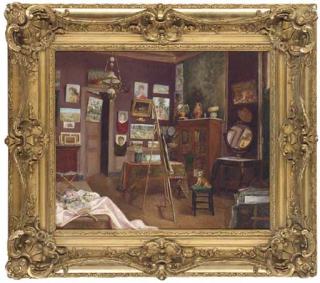 Albert Aublet - The artist\'s studio
