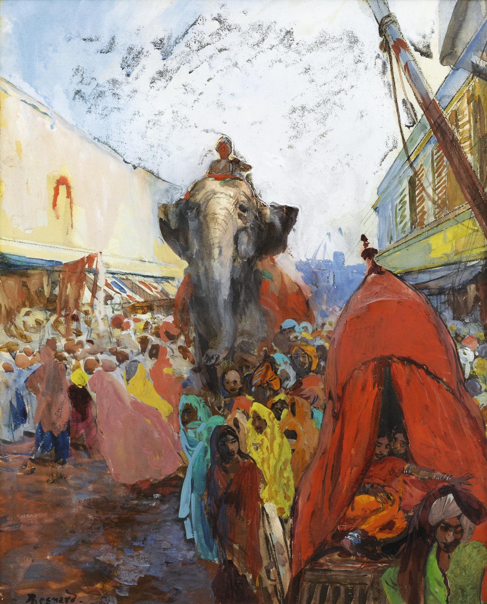 Albert Besnard - French a Howdah In Hyderabad