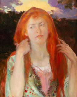 Albert Besnard - Portrait of a red-haired woman, Ophelia