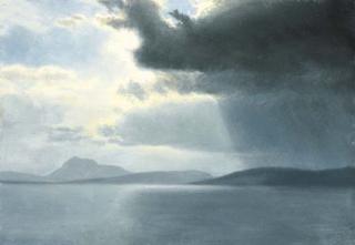 Albert Bierstadt - Approaching Thunderstorm on the Hudson River