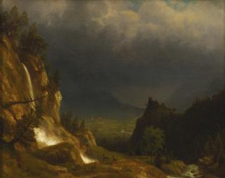 Albert Bierstadt - Evening In The Mountains