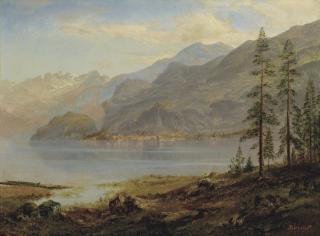 Albert Bierstadt - Landscape with Lake