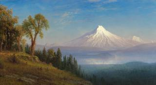 Albert Bierstadt - Mount St. Helens, Columbia River, Oregon
