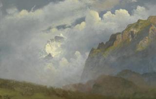 Albert Bierstadt - Mountain Peaks In The Clouds