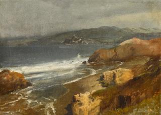 Albert Bierstadt - Pacific Coast, Cal. or View toward Point Bonita Lighthouse