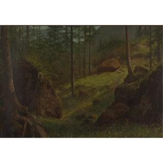 Albert Bierstadt - Wooded Hillside