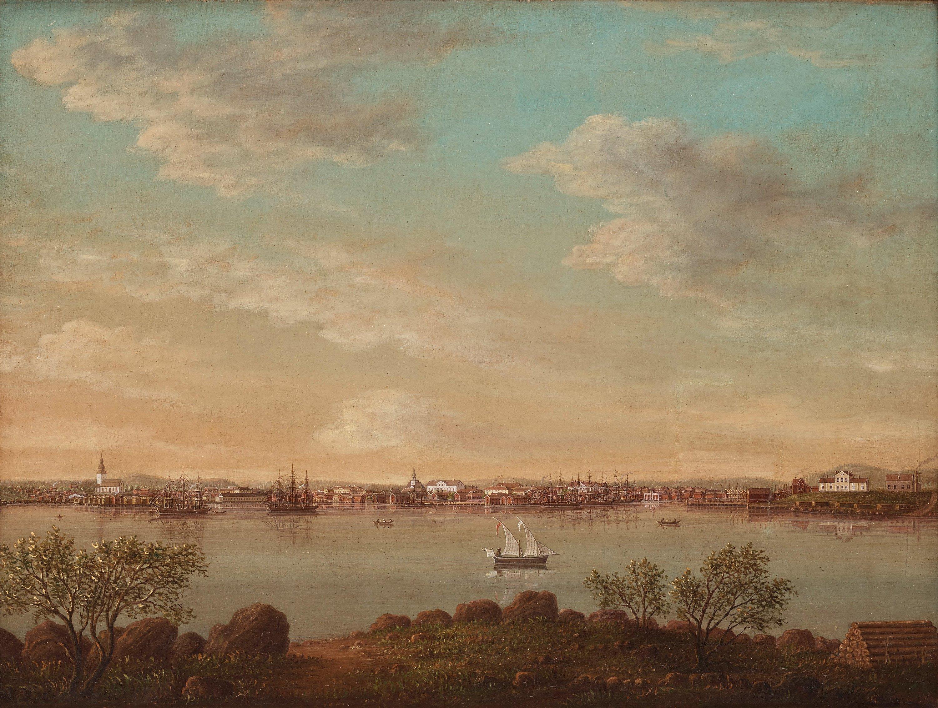 Albert Blombergsson - View over Hudiksvall from the southeast