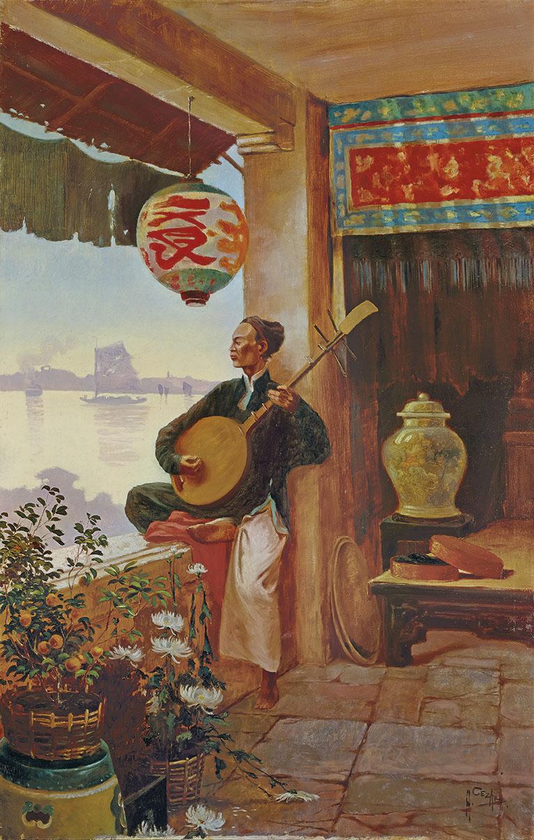 Albert Cezard - Le Musicien Vietnamien (A Vietnamese Yueqin Player)