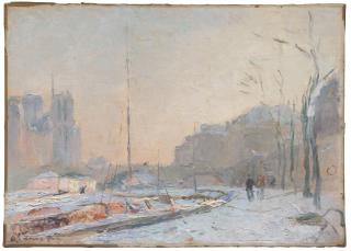Albert Charles Lebourg - Notre Dame Sous La Neige