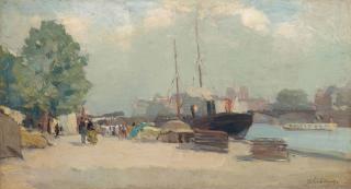 Albert Charles Lebourg - Paris, vapeur quai du Louvre