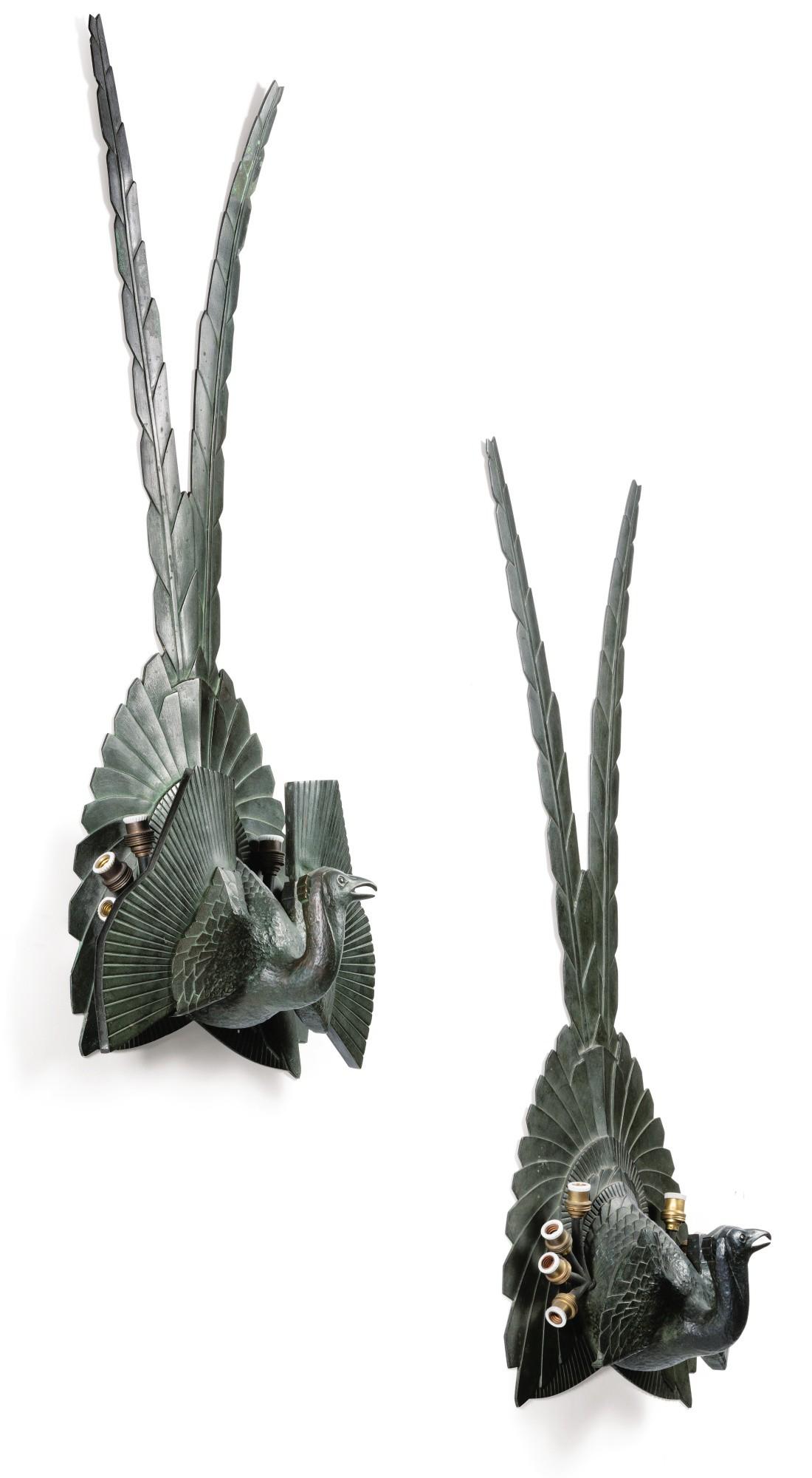 Albert Cheuret - A Pair Of Argus Light Wall, Circa 1925