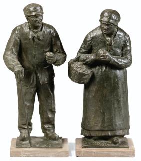 Albert Cheuret - A Pair Of Sculptures