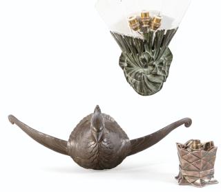 Albert Cheuret - Two Wall Light Elements And A Pineapple Lamp