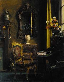 Albert Chevallier Tayler, R.A. - Interior with a writing desk