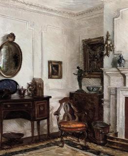 Albert Chevallier Tayler, R.B.C. - A drawing room interior