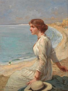 Albert Chevallier Tayler, RBC - Girl Looking Out To Sea