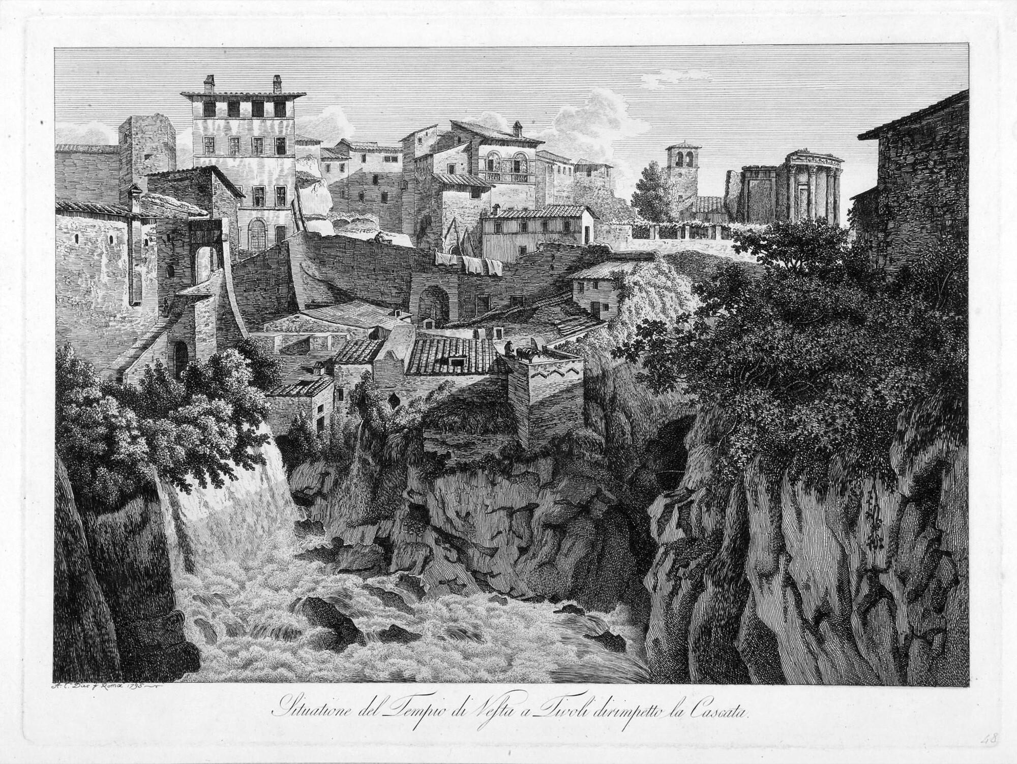 Albert Christoph Dies - 15 Bll. aus der Folge: Malerisch radirte Prospecte aus Italien.