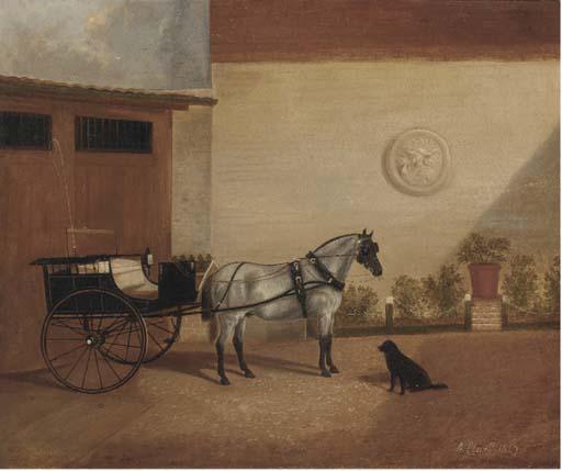 Albert Clark - A carriage horse with a gig