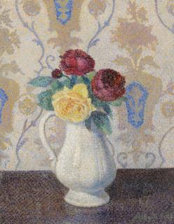 Albert Dubois-Pillet - Bouquet De Fleurs Dans Un Vase 