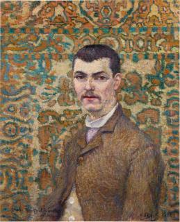 Albert Dubois-Pillet - Jeune homme sur un vieux tapis d’Asie