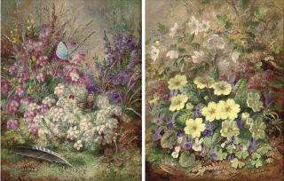 Albert Durer Lucas - Primroses; And Heather