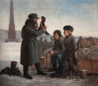 Albert Edelfelt - A Jew Selling Boots.