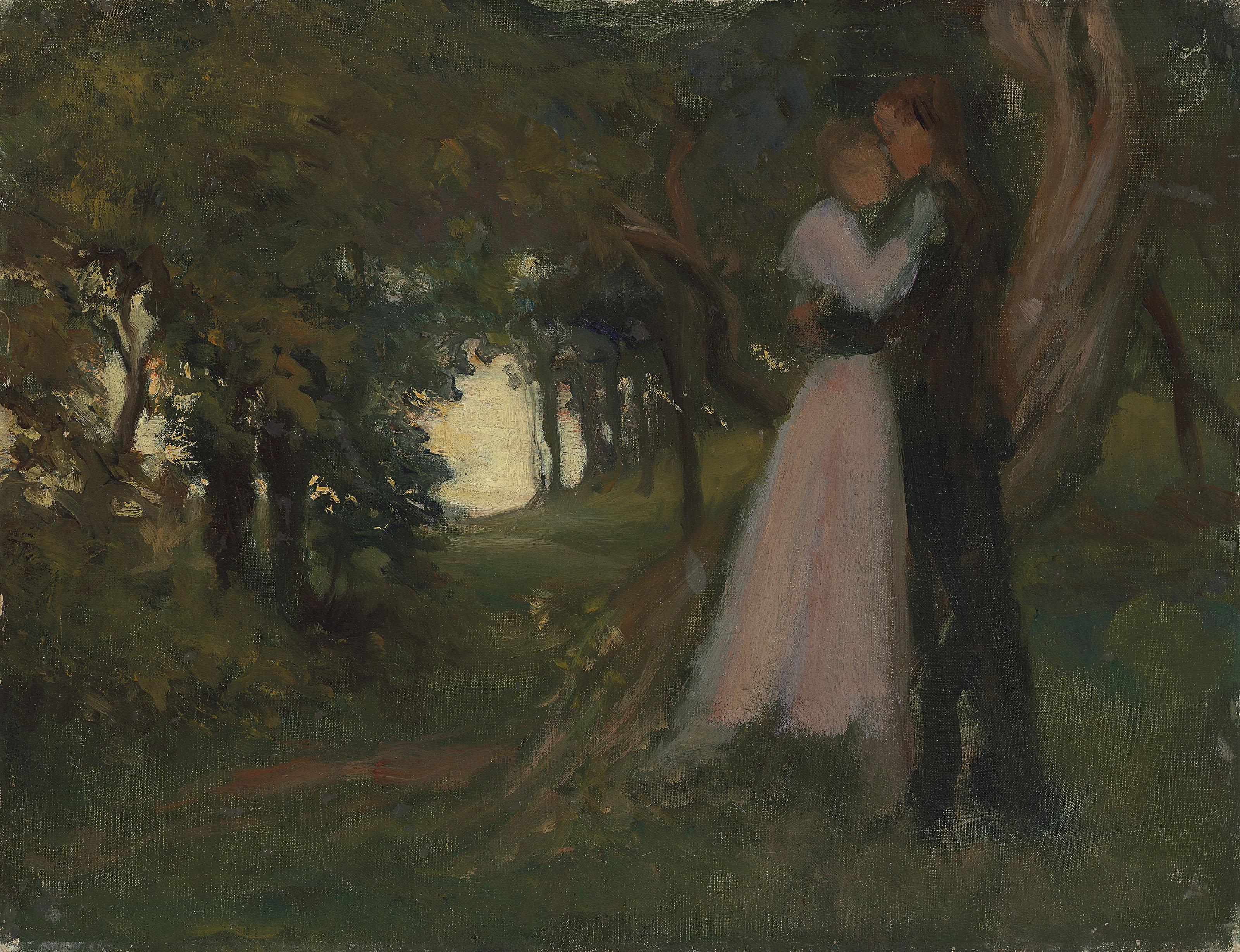 Albert Edelfelt - Förstudie till \'Sorg\'