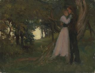 Albert Edelfelt - Förstudie till \'Sorg\'