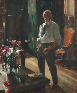 Albert Edward Sterner - Self-portrait in the studio