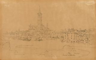 Albert Emil Kirchner - Blick auf Verona mit der Kirche Sant’Anastasia.