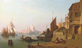 Albert Emil Kirchner - Venice with the Santa Maria della Salute in the distance