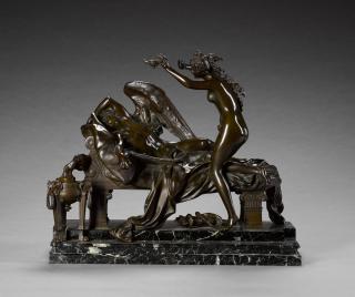 Albert-Ernest Carrier-Belleuse - Cupid awakened by Psyche