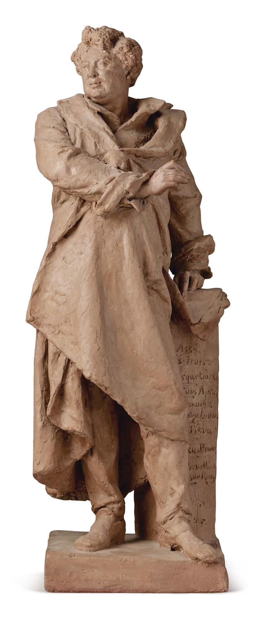 Albert-Ernest Carrier-Belleuse - model for a monument to Alexandre Dumas, père (1802-1870)