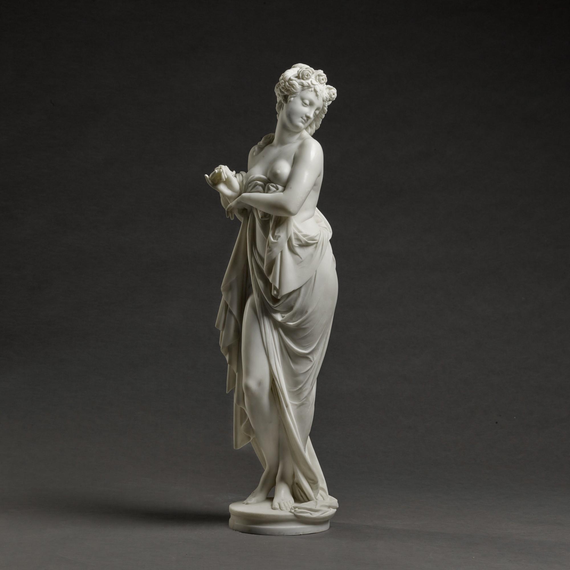 Albert-Ernest Carrier-Belleuse - Nymph With Flowers In Her Hair