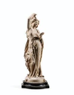 Albert-Ernest Carrier-Belleuse - WOMAN WITH A MIRROR