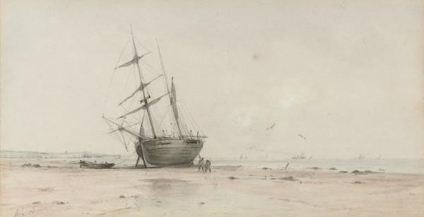 Albert Ernest Markes - A Quiet Day For Fisherfolk (Illustrated); And Tacking Into Shore