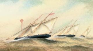 Albert Ernest Markes - Big cutters crossing the line