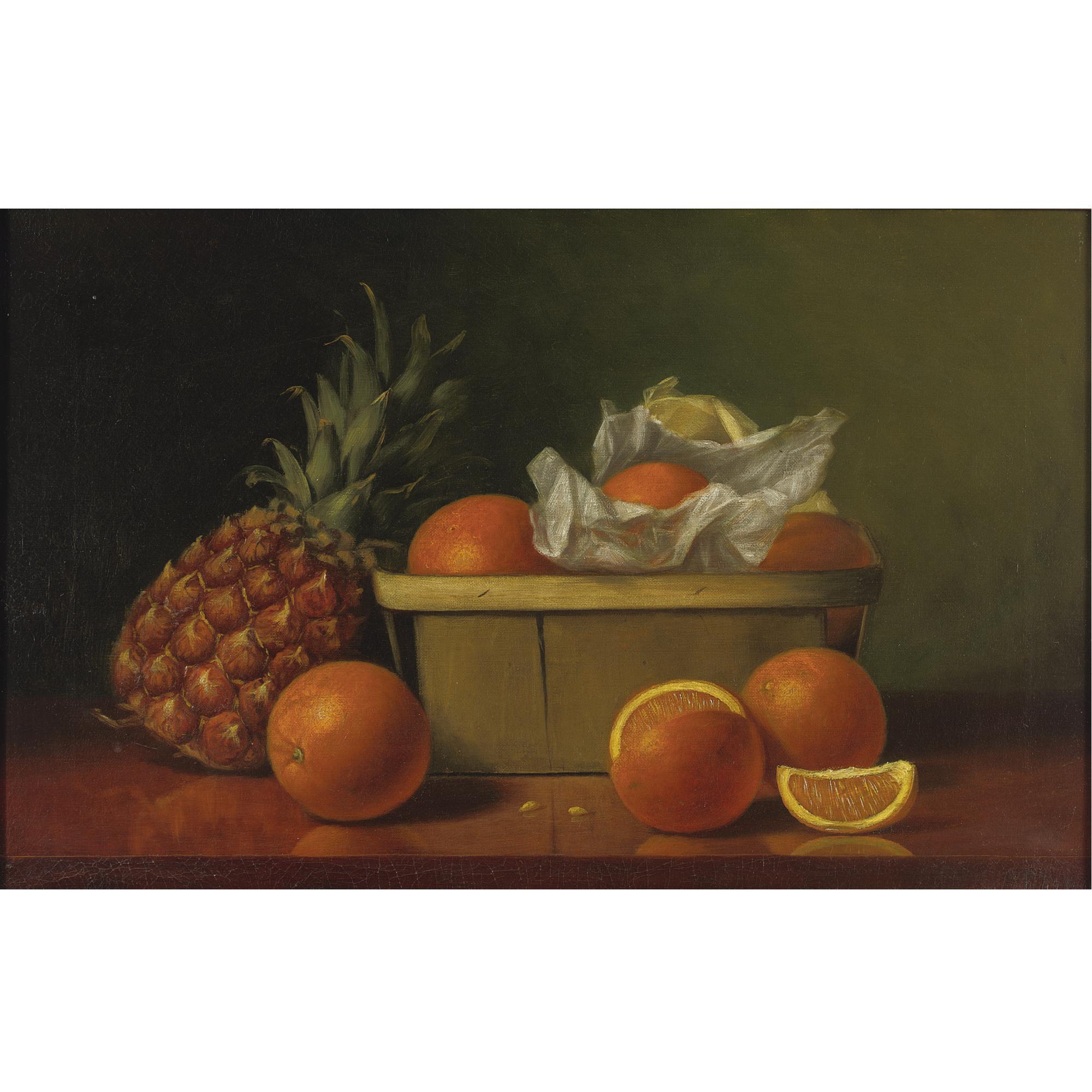 Albert F. King - Still Life With Oranges And Pineapple