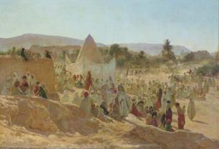 Albert-Gabriel Rigolot - Villagers in the Desert