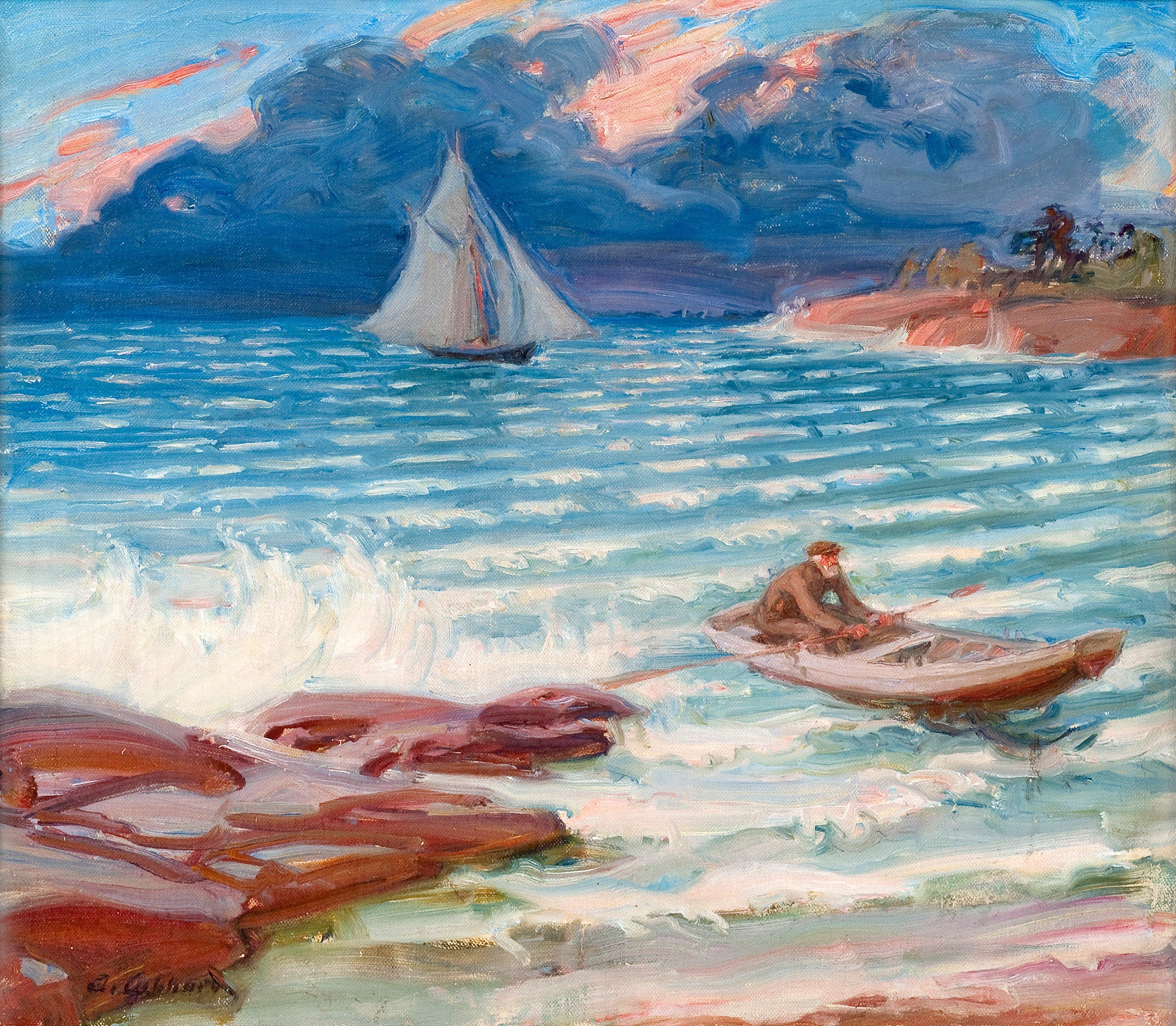 Albert Gebhard - The Fisherman Returns Home.