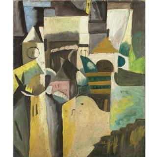 Albert Gleizes - Composition Avec Maisons Et Église
