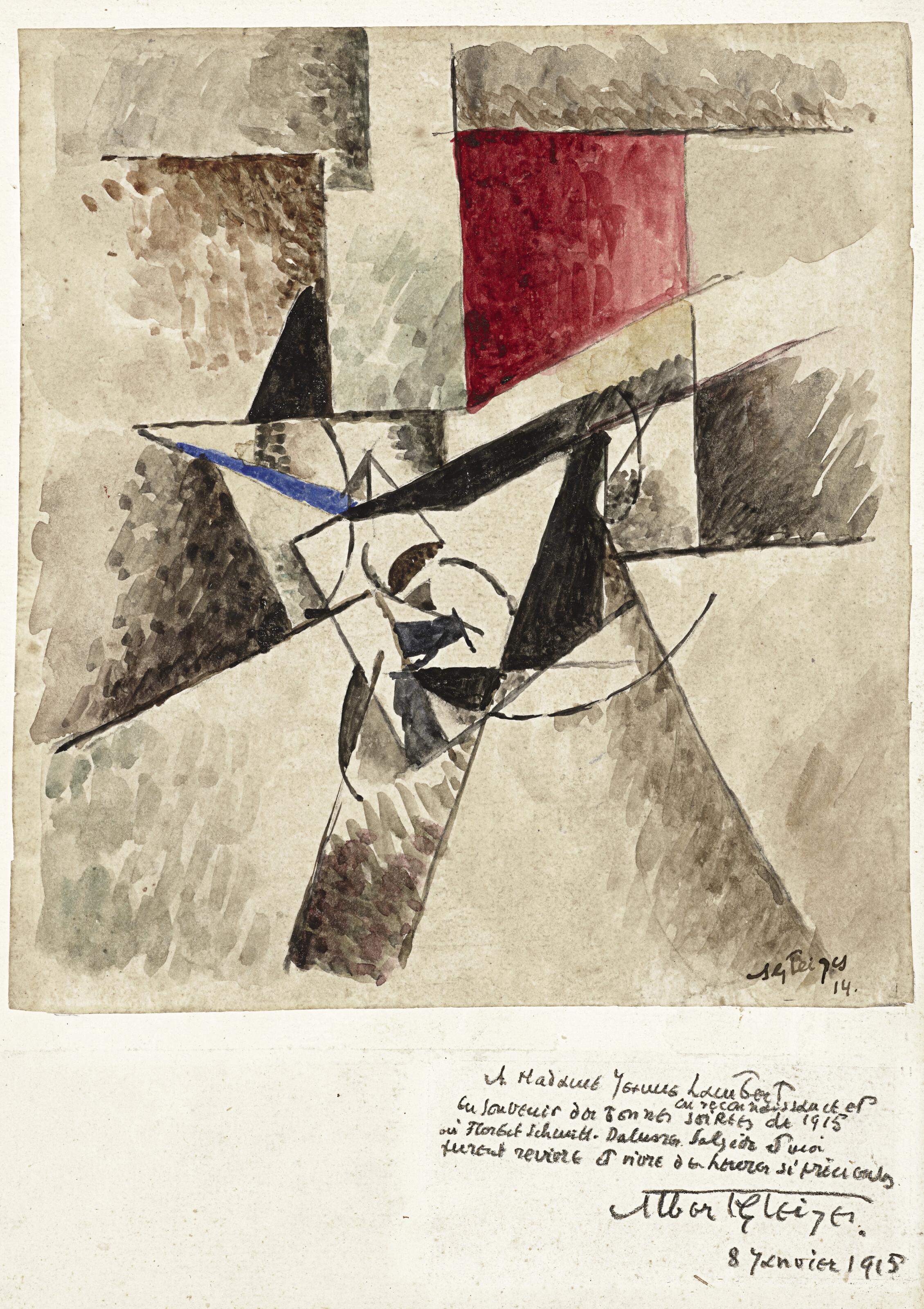 Albert Gleizes - Composition cubiste ou Portrait du Commandant Lambert