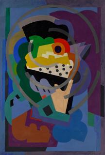 Albert Gleizes - Composition rythmique, les bleus (dit aussi Peinture rhythmique, les bleus ou Les bleus)