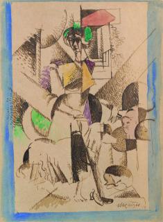 Albert Gleizes - La Dame Aux Bêtes, Portrait De Madame Raymond Duchamp Villon
