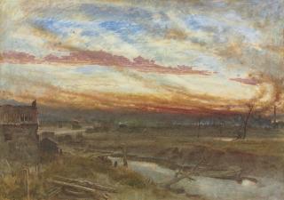 Albert Goodwin, R.W.S. - A sunset in the manufacturing districts