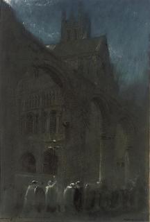 Albert Goodwin, R.W.S. - Canterbury: \'The ghosts of the past\'