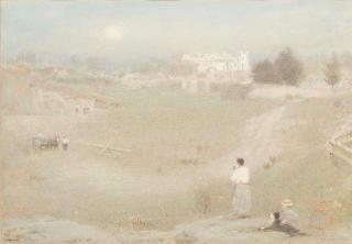 Albert Goodwin, R.W.S. - Nunney near Frome, Somerset
