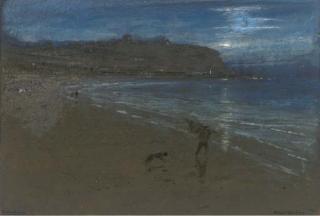 Albert Goodwin, R.W.S. - Scarborough bathed in moonlight