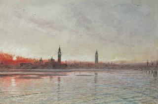 Albert Goodwin, R.W.S. - Sunset, Venice
