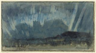 Albert Goodwin, R.W.S. - The northern lights, Bergen, Norway